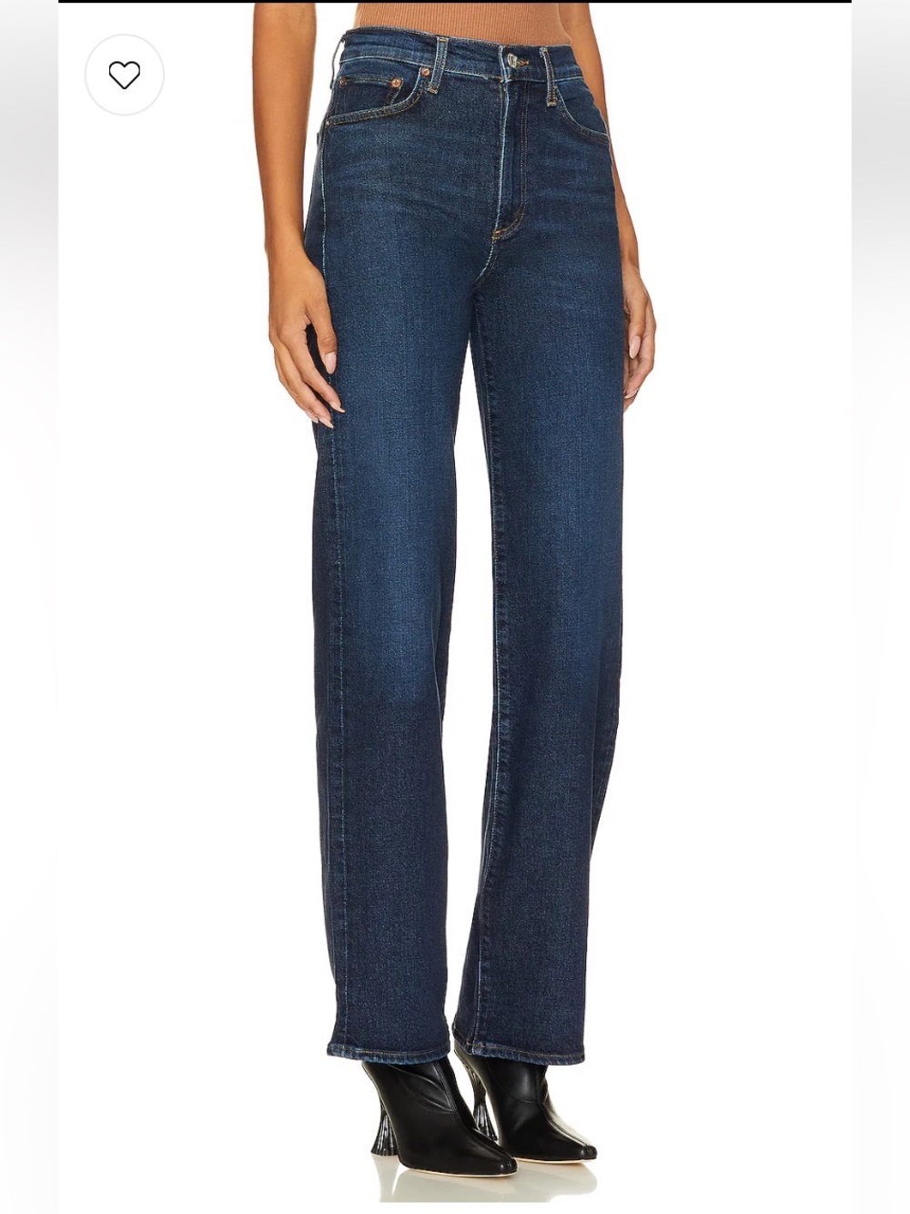 AGOLDE Jeans Harper Wide Straight REVOLVE Dark Blue Denim Size 27